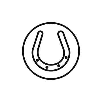 recommend clip art: lucky horseshoe icon vector line logo art
