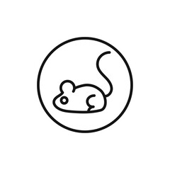 Mouse animal icon vector line logo art