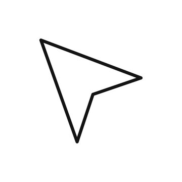 recommend clip art: Navigator arrow icon vector line logo art