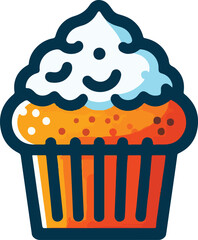 Delicious chocolate chip muffin PNG with transparent background for bakery and dessert design projects