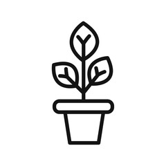 plant icon vector line logo art