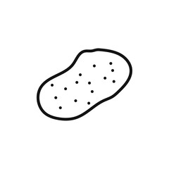 Potato icon vector line logo art