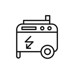 Portable power generator icon vector line logo art