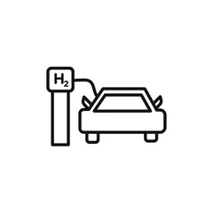 Refueling Car icon vector line logo art