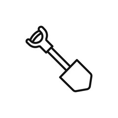 Short spade icon vector line logo art