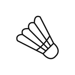 Shuttlecock Icon vector line logo art