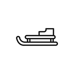 Sled icon vector line logo art