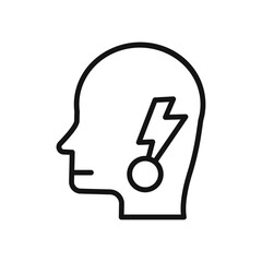 Swallowing reflex icon vector line logo art