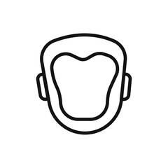 Taekwondo helmet icon vector line logo art