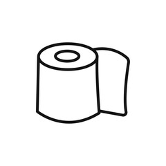 toilet tissue paper roll icon vector line logo art