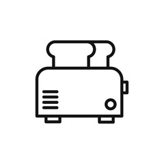 toaster icon vector line logo art