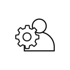 User Management Icon vector line logo art