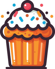 Delicious chocolate chip muffin PNG with transparent background for bakery and dessert design projects