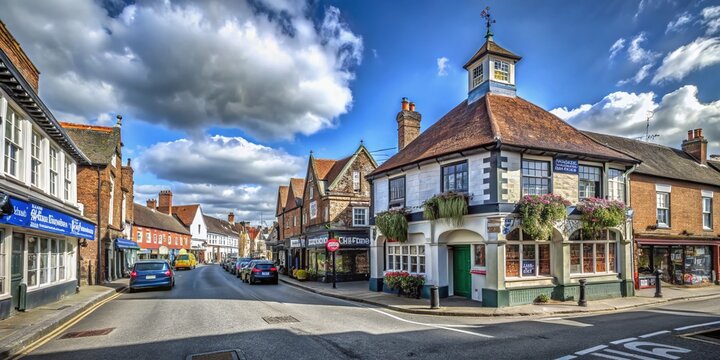 Stunning Architectural Photography of Chesham Town Centre Showcasing Historic Buildings, Contemporary Design, and Vibrant Atmosphere in the Heart of Buckinghamshire, England