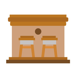 Minimalist Bar Counter Illustration