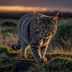 Twilight Watcher: The Scottish Wildcat's Evening Expedition