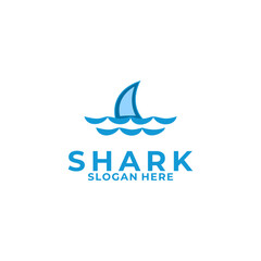 Shark Fin Logo Design Template Vectors