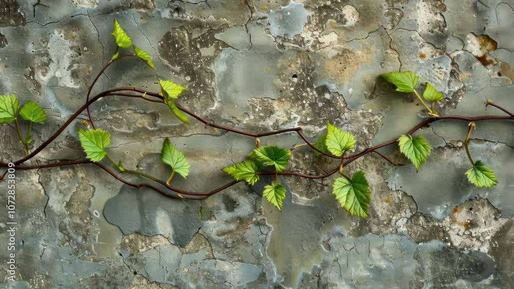 Poster a pair of entwined vines demonstrating the inseparability of entangled particles.