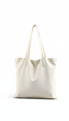 Tote Bag canvas Fabric Cloth shopping Sack Mock up blank template isolated on light gray background.3D rendering isolated with white highlights, png