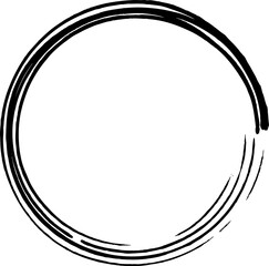 Abstract paint stroke circle element