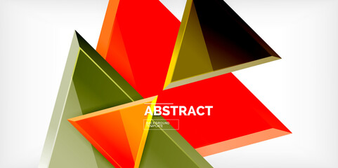 Abstract background - glossy triangles. Vector Illustration For Wallpaper, Banner, Background, Card, Book Illustration, landing page