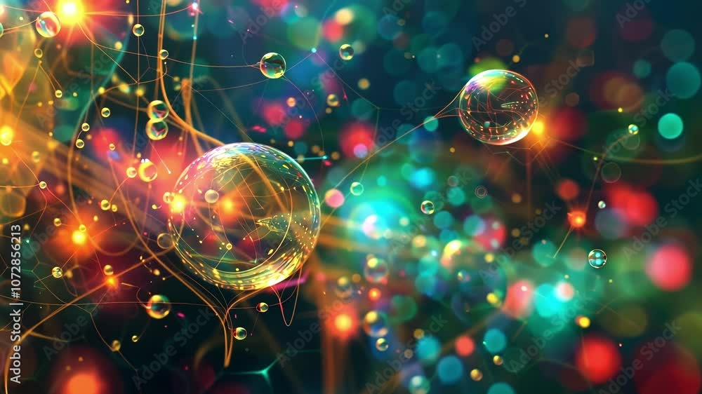 Poster a digital painting showcasing the symmetries found in different types of particles from leptons to q