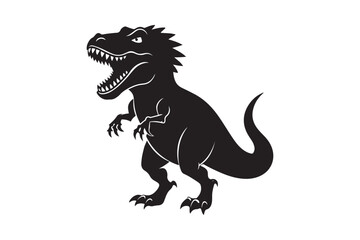 Obraz premium Dinosaurs Silhouette vector illustration, Dinosaurs Silhouette, Dinosaurs Silhouette Bundle 