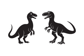 Fototapeta premium Dinosaurs Silhouette vector illustration, Dinosaurs Silhouette, Dinosaurs Silhouette Bundle 