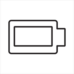 a battery that looks fully charged with a simple white shape