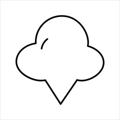 White clouds look simple and minimalist