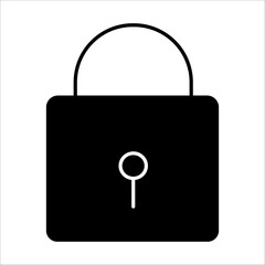 A bold padlock icon with a circular head, representing advanced security and reliable protection. Ideal for cybersecurity, privacy apps, or website interfaces