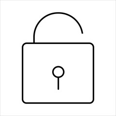 A bold padlock icon with a circular base, symbolizing data security and protection. Perfect for cybersecurity or privacy apps.