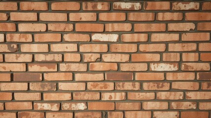 Obraz premium Rustic brick wall background with aged, weathered texture, urban, stone