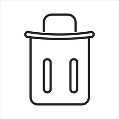A simple and minimalist trash can