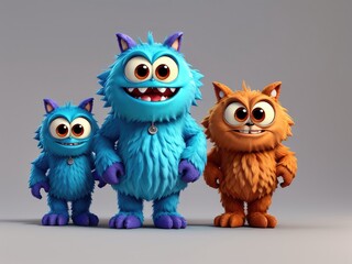 halloween spooky ghost,3d monster cartoon,monster in the city