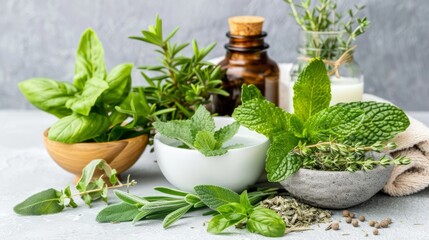 Fresh herbs and essential oils for natural health and beauty.