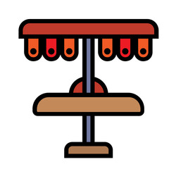Stylized Hanging Lanterns Graphic