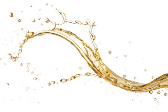 a golden wavy line with shining drops and splashes