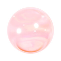 3D Pink and Gold Decoration Ball New Year Celebration Design