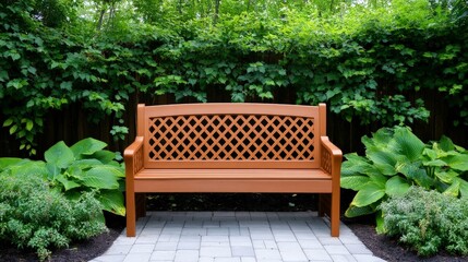Elegant Wooden Privacy Fence with Lattice Top