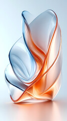 Naklejka premium Peach and light lilac tones with delicate spring flowers set against an abstract background.