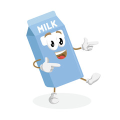 Milk Logo Mascot Hi pose