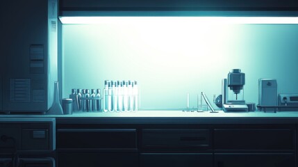 Serene Kitchen Countertop with Spray Bottles