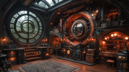 Obraz premium Steampunk Interior Design