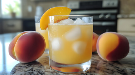 Ginger peach punch with a spicy kick.