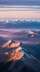 sunset in the mountains