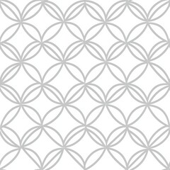 Stylish Seamless Pattern Featuring Interlocking Oval Shapes in Soft Gray Tones for Modern Design Applications and Creative Projects