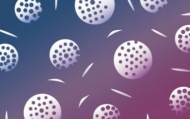 Cosmic dot pattern design. Abstract space background featuring white dotted spheres. Evokes a sense of celestial wonder and mystery.