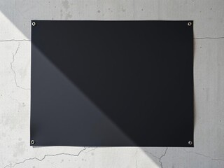 Large poster glued to a grey concrete surface, print on concrete, urban design, exterior art