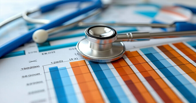 Healthcare Cost Analysis with Stethoscope on Chart